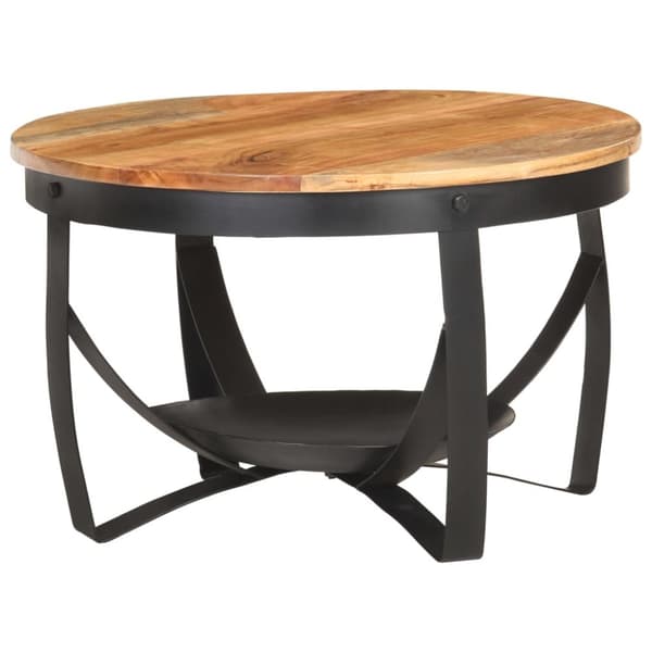 vidaXL sofabord Ø68x43 cm massivt akacietræ - Sofaborde