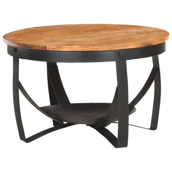 vidaXL sofabord Ø68x43 cm massivt akacietræ - Sofaborde