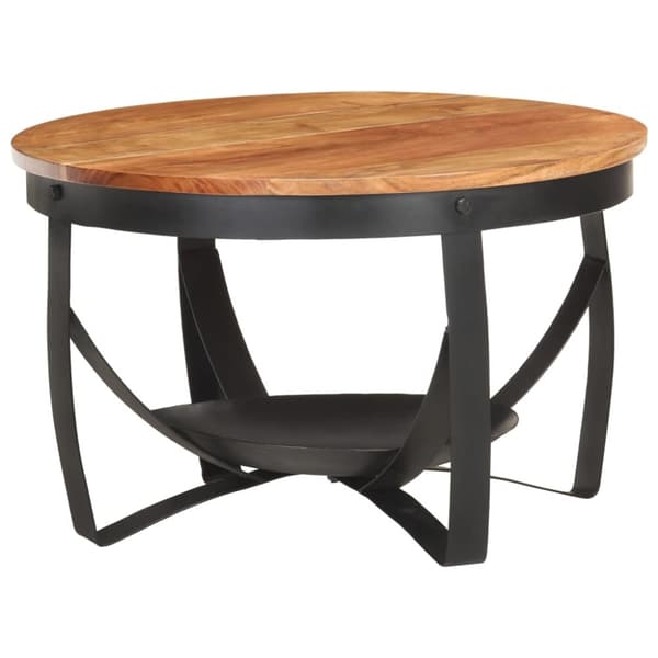 vidaXL sofabord Ø68x43 cm massivt akacietræ - Sofaborde