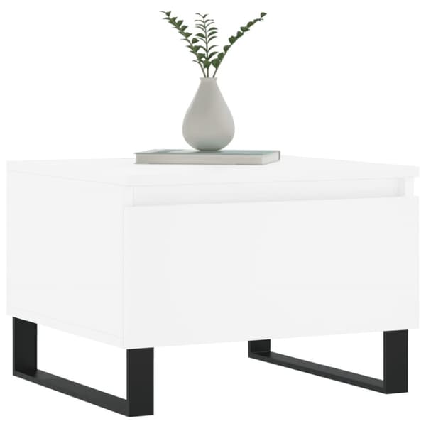 vidaXL Soffbord 2 st vit 50x46x35 cm konstruerat trä - Soffbord