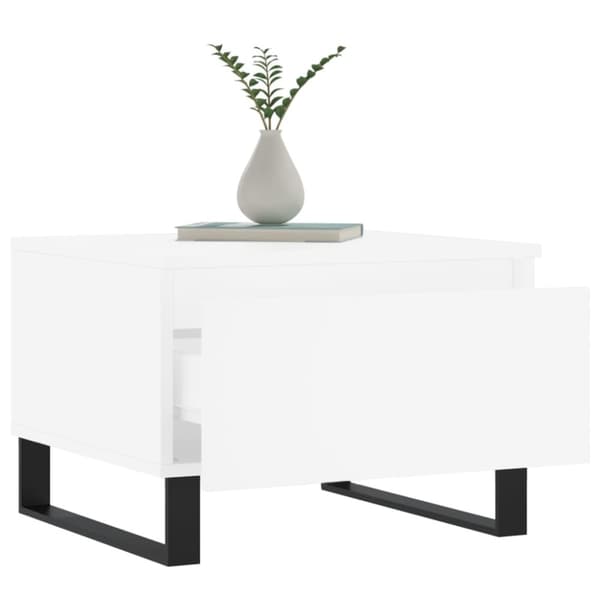 vidaXL Soffbord 2 st vit 50x46x35 cm konstruerat trä - Soffbord