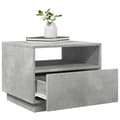 Miniatyrbillede 7 af 11: vidaXL sofabord med LED-lys 50x49x40 cm betongrå -  Sofaborde
