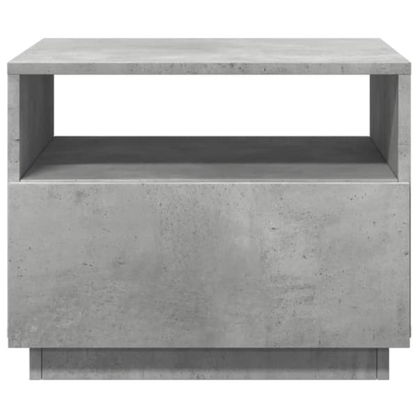 vidaXL sofabord med LED-lys 50x49x40 cm betongrå - Sofaborde