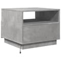 Miniatyrbillede 10 af 11: vidaXL sofabord med LED-lys 50x49x40 cm betongrå -  Sofaborde