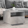 Miniatyrbillede 2 af 11: vidaXL sofabord med LED-lys 50x49x40 cm betongrå -  Sofaborde