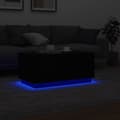 Pikkukuva 6 / 11: vidaXL Sohvapöytä LED-valoilla musta 90x50x40 cm -  Kahvipöydät