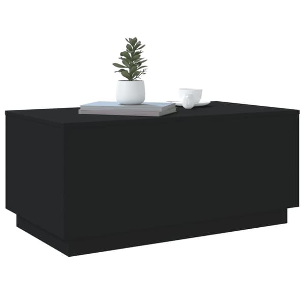 vidaXL Sohvapöytä LED-valoilla musta 90x50x40 cm - Kahvipöydät