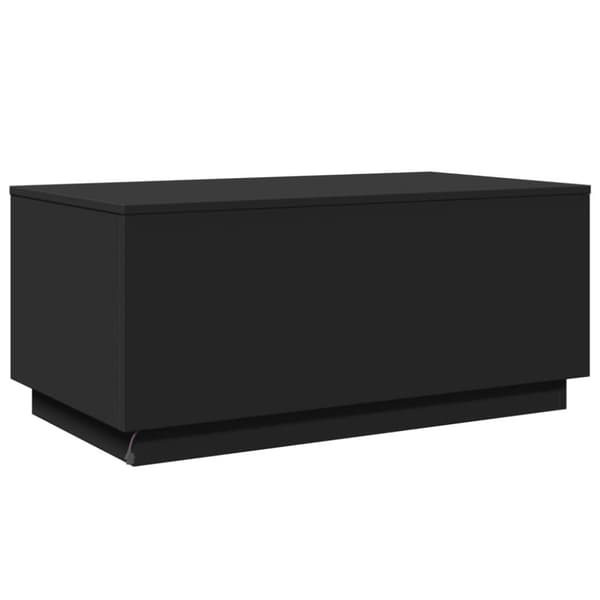 vidaXL Sohvapöytä LED-valoilla musta 90x50x40 cm - Kahvipöydät