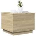 Miniatyrbillede 7 af 11: vidaXL sofabord med LED-lys 50x50x40 cm sonoma-eg -  Sofaborde