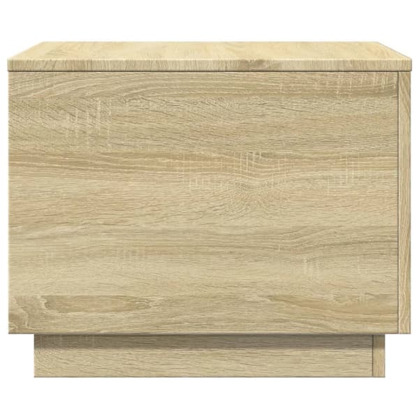 vidaXL sofabord med LED-lys 50x50x40 cm sonoma-eg - Sofaborde