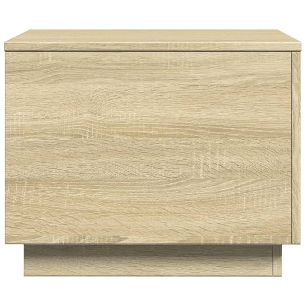 vidaXL sofabord med LED-lys 50x50x40 cm sonoma-eg - Sofaborde