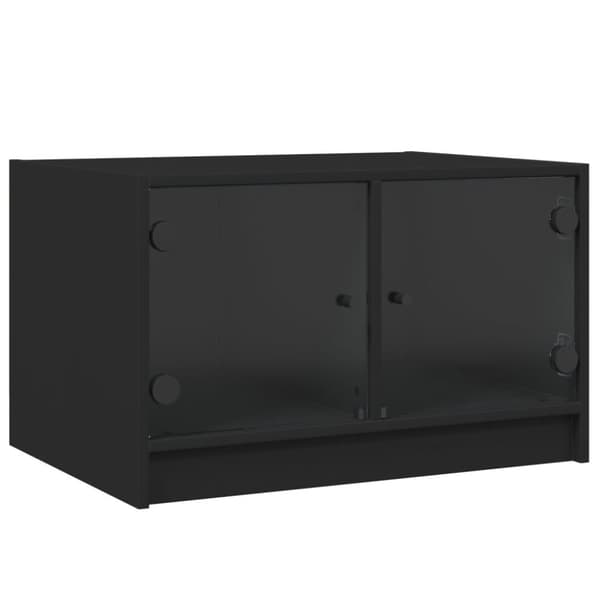 vidaXL Sohvapöytä lasiovilla musta 68x50x42 cm - Kahvipöydät