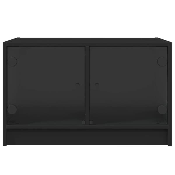 vidaXL Sohvapöytä lasiovilla musta 68x50x42 cm - Kahvipöydät