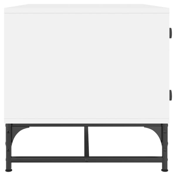 vidaXL sofabord med glaslåger 68,5x50x50 cm hvid - Sofaborde