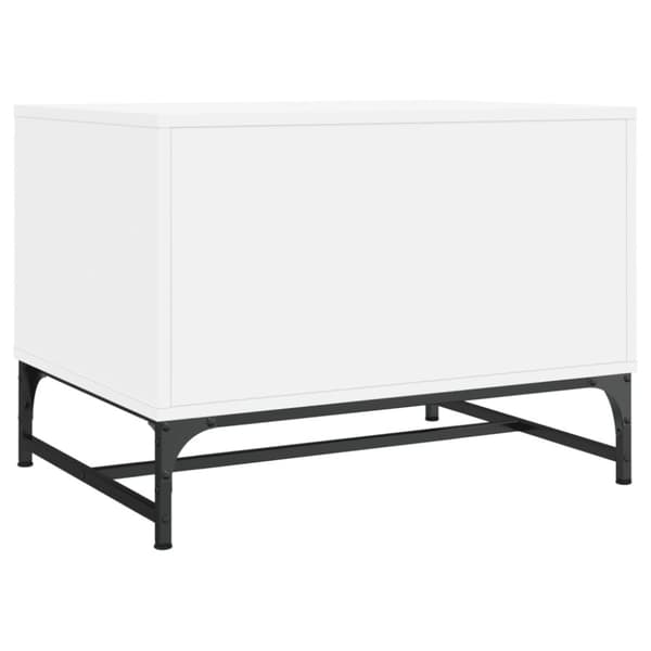 vidaXL sofabord med glaslåger 68,5x50x50 cm hvid - Sofaborde