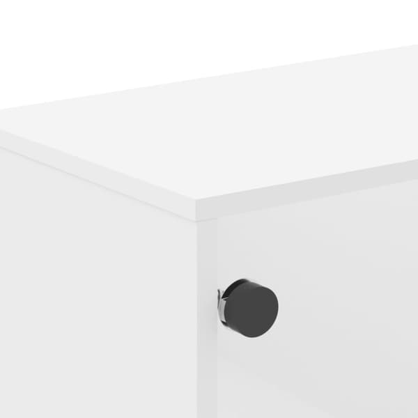 vidaXL sofabord med glaslåger 68,5x50x50 cm hvid - Sofaborde