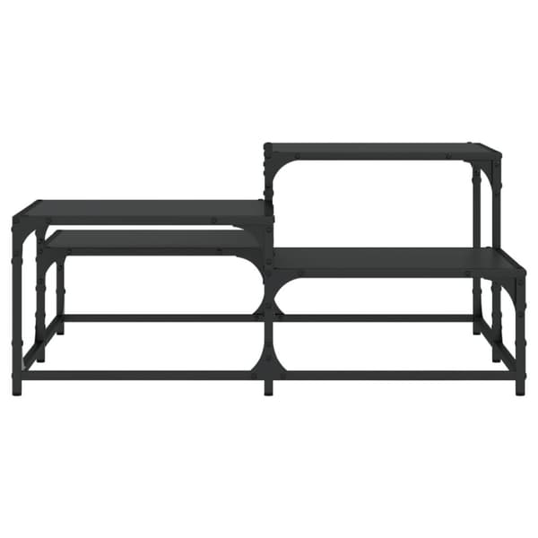 vidaXL Sohvapöytä musta 87,5x87,5x40 cm tekninen puu - Kahvipöydät