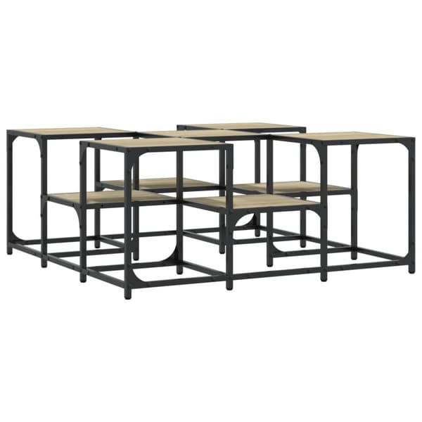 vidaXL sofabord 91x91x40 cm konstrueret træ sonoma-eg - Sofaborde