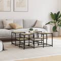 Miniatyrbillede 4 af 11: vidaXL sofabord 91x91x40 cm konstrueret træ sonoma-eg -  Sofaborde