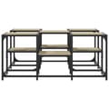 Miniatyrbillede 6 af 11: vidaXL sofabord 91x91x40 cm konstrueret træ sonoma-eg -  Sofaborde