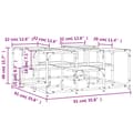 Miniatyrbillede 11 af 11: vidaXL sofabord 91x91x40 cm konstrueret træ sonoma-eg -  Sofaborde