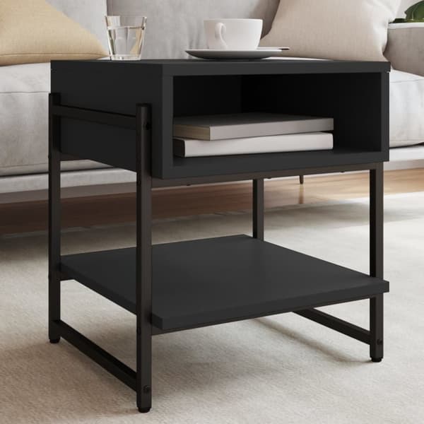 vidaXL sofabord 40x40x45 cm konstrueret træ sort -  Sofaborde