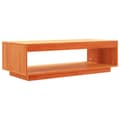 Miniatyrbild 8 av 10: vidaXL Soffbord vaxbrun 110x50x33,5 cm massiv furu -  Soffbord