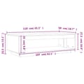 Miniatyrbild 10 av 10: vidaXL Soffbord vaxbrun 110x50x33,5 cm massiv furu -  Soffbord