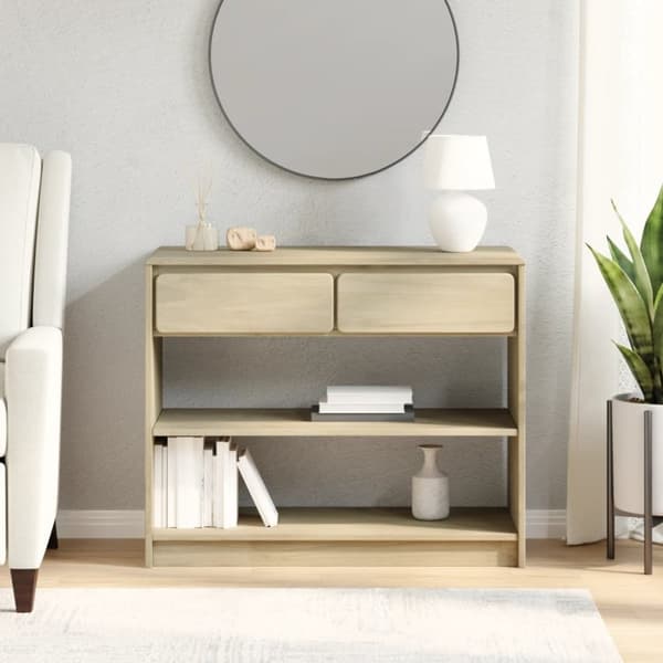vidaXL Konsolipöytä SAUDA tammenvärinen 89,5x36,5x73 cm täysi mänty -  Konsolipöydät