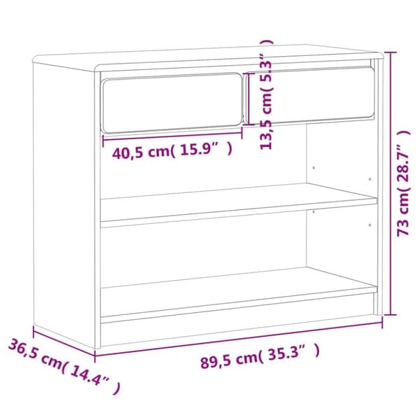 vidaXL Konsolipöytä SAUDA tammenvärinen 89,5x36,5x73 cm täysi mänty -  Konsolipöydät