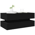 Miniatyrbillede 7 af 11: vidaXL sofabord med LED-lys 90x50x40 cm sort -  Sofaborde