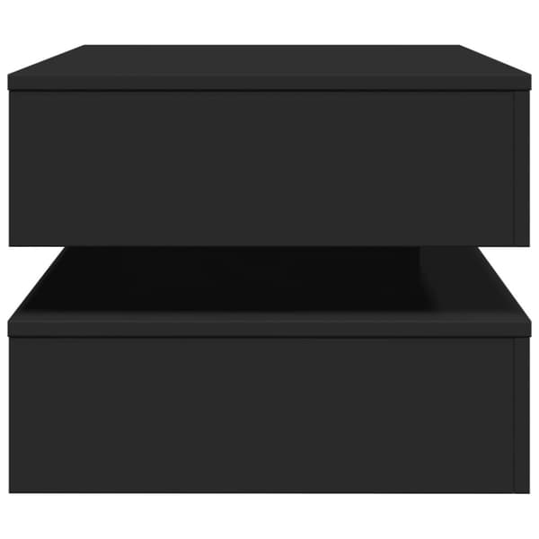 vidaXL sofabord med LED-lys 90x50x40 cm sort - Sofaborde