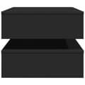 Miniatyrbillede 9 af 11: vidaXL sofabord med LED-lys 90x50x40 cm sort -  Sofaborde