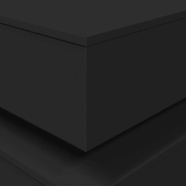 vidaXL sofabord med LED-lys 90x50x40 cm sort - Sofaborde