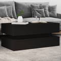 Miniatyrbillede 2 af 11: vidaXL sofabord med LED-lys 90x50x40 cm sort -  Sofaborde