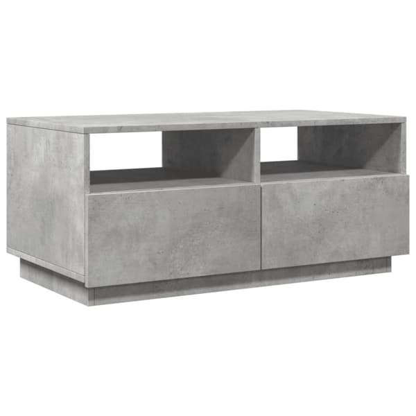 vidaXL Sohvapöytä LED-valoilla betoninharmaa 90x49x40 cm -  Kahvipöydät