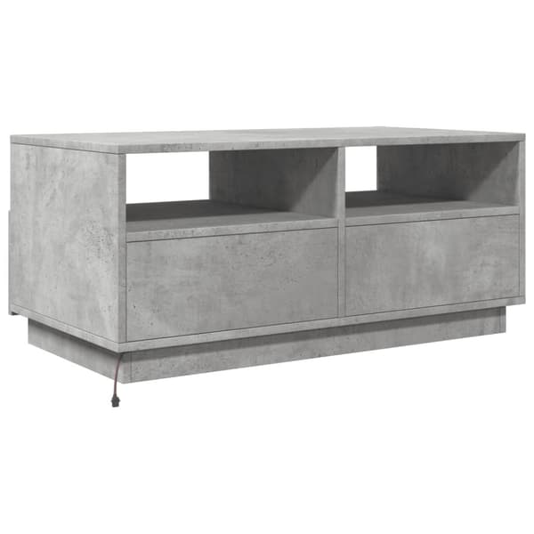 vidaXL Sohvapöytä LED-valoilla betoninharmaa 90x49x40 cm -  Kahvipöydät