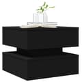 Miniatyrbillede 6 af 11: vidaXL sofabord med LED-lys 50x50x40 cm sort -  Sofaborde