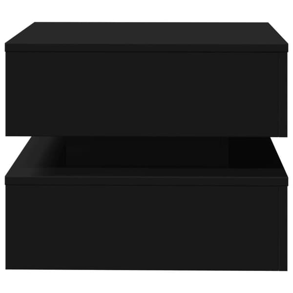 vidaXL sofabord med LED-lys 50x50x40 cm sort - Sofaborde