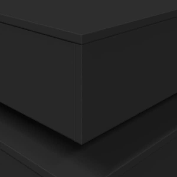vidaXL sofabord med LED-lys 50x50x40 cm sort - Sofaborde
