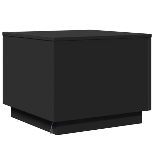 vidaXL Soffbord med LED svart 50x50x40 cm - Soffbord