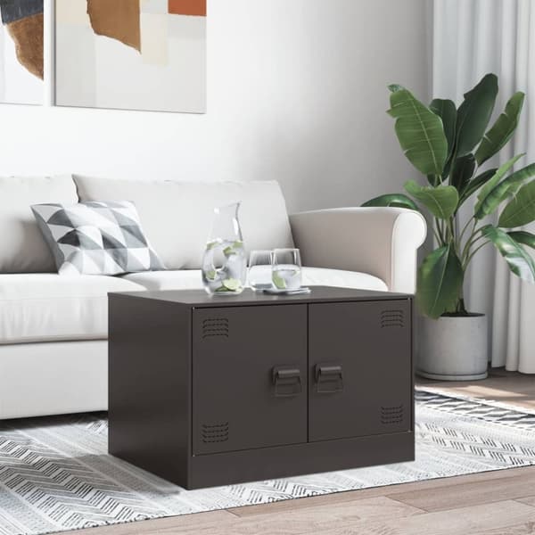 vidaXL sofabord 67x50x44 cm stål sort