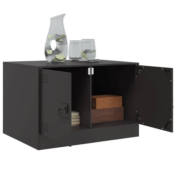 vidaXL sofabord 67x50x44 cm stål sort