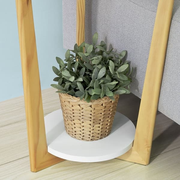 Rootz Elegant -sivupöytä - Parvekepöytä - Sohvapöytä - MDF ja mänty - Kaksi säilytyshyllyä - Naarmuuntumaton - 60cm x 45cm/25cm