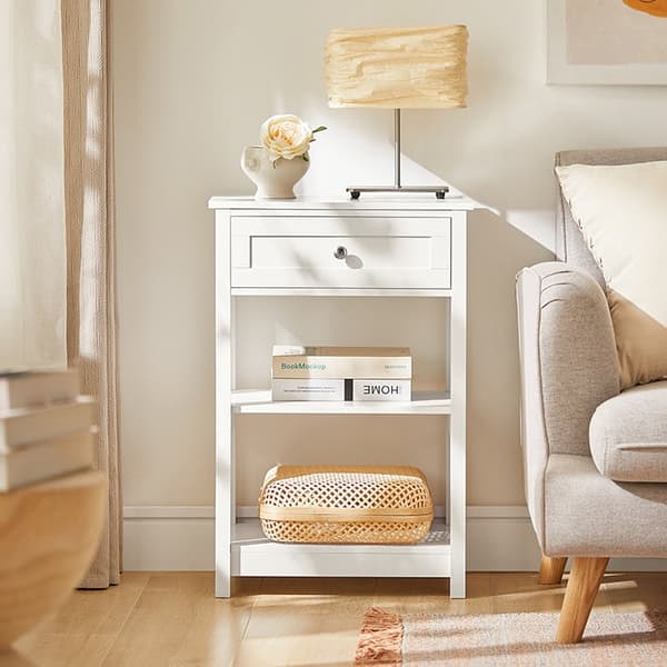 Rootz Modern Sängbord - Sidobord - Nattduksbord - Kompakt design - Mångsidig användning - Gott om förvaring - 45cm x 68cm x 29cm
