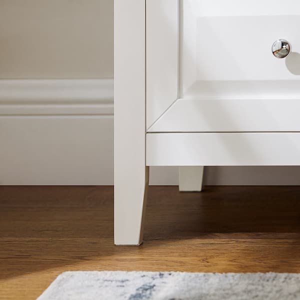 Rootz Sengebord - Sidebord med Skuffe - Natbord - Sofabord - Holdbar MDF & Fyrrekonstruktion - Gulvbeskyttere - Nem montering - 45cm x 60cm x 35cm