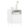 Miniatyrbillede 1 af 11: Rootz sengebord med dør - Natbord - Sidebord - Robuste metalben - Magnetisk lukning - Nem montering - 40 cm x 57 cm x 35 cm