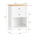 Miniatyrbillede 4 af 9: Rootz sengebord - Natbord - Sidebord - Funktionel med privat opbevaring - Nem montering - Gummitræ-accenter - 40 cm x 60 cm x 30 cm