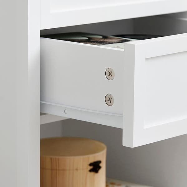 Rootz sengebord - Natbord - Sidebord - Funktionel med privat opbevaring - Nem montering - Gummitræ-accenter - 40 cm x 60 cm x 30 cm
