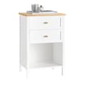 Miniatyrbillede 1 af 9: Rootz sengebord - Natbord - Sidebord - Funktionel med privat opbevaring - Nem montering - Gummitræ-accenter - 40 cm x 60 cm x 30 cm